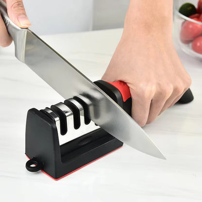 4-Segment Handheld Knife Sharpener – Multi-Functional Kitchen Stone