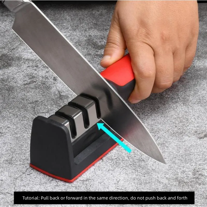 4-Segment Handheld Knife Sharpener – Multi-Functional Kitchen Stone