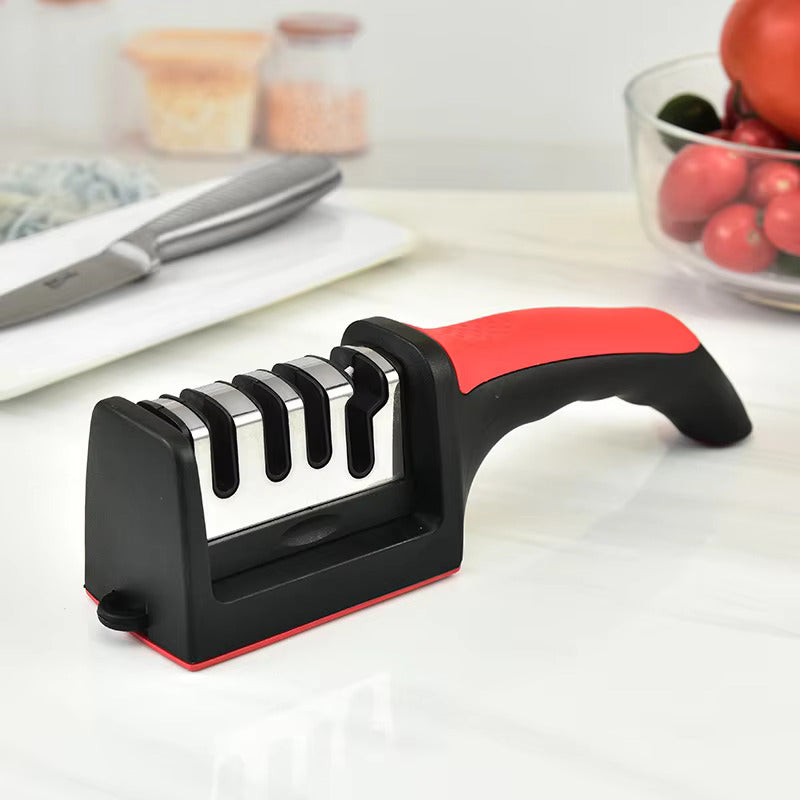 4-Segment Handheld Knife Sharpener – Multi-Functional Kitchen Stone