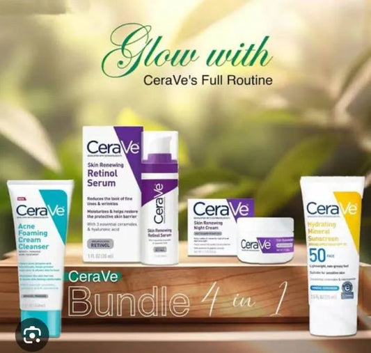 CeraVe 4 in 1 Skincare Kit – Cleanse, Hydrate & Protect